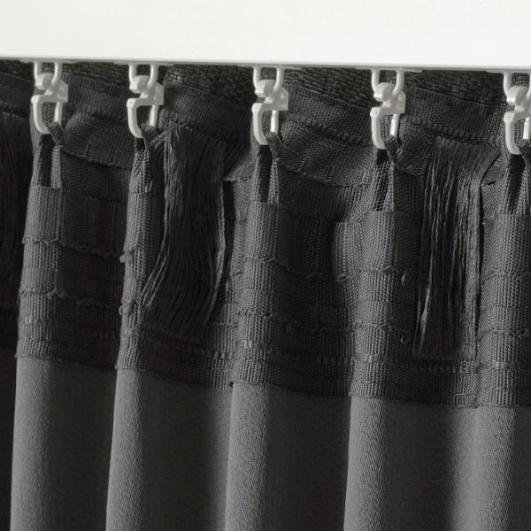 Шторы Ikea Annakajsa Черный / Полиэстер photo 5