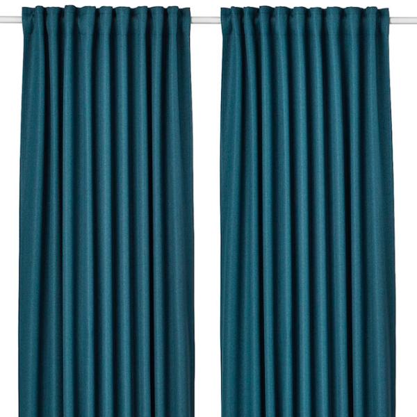 Шторы Ikea Annakajsa Синий / Полиэстер photo 1
