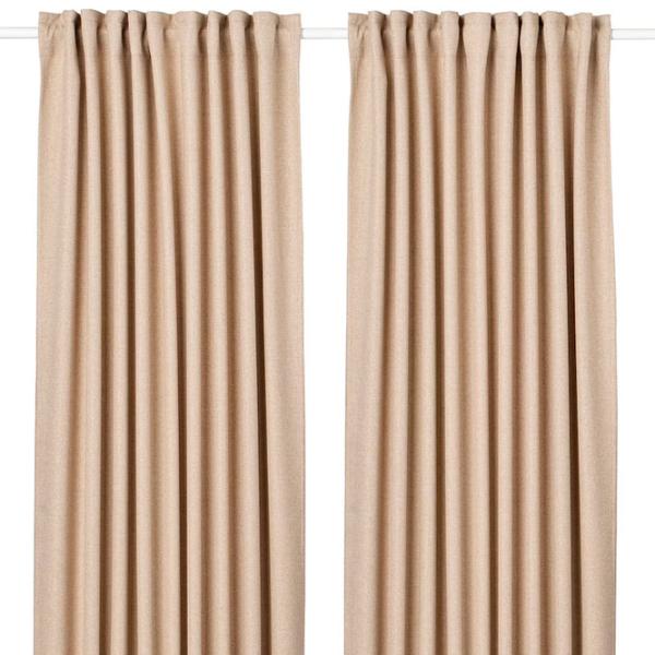 Шторы Ikea Annakajsa Бежевый / Полиэстер photo 1