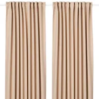 Шторы Ikea Annakajsa Бежевый / Полиэстер