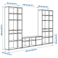 Гостиная Ikea Vihals Модульная / White photo 2