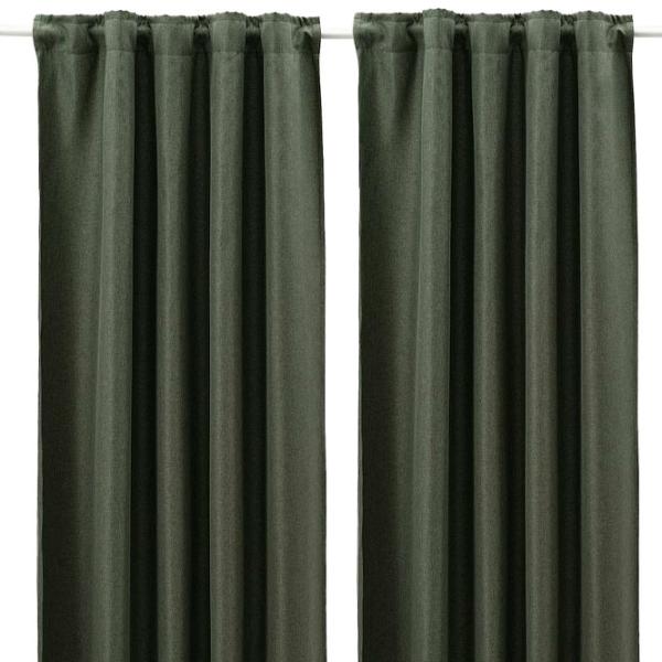 Шторы Ikea Annakajsa Зеленый / Полиэстер photo 1