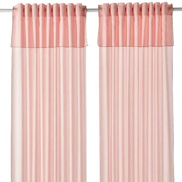 Шторы Ikea Moalisa Розовый / Вискоза photo 1