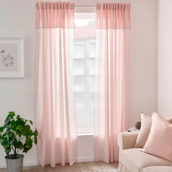 Шторы Ikea Moalisa Розовый / Вискоза photo 2