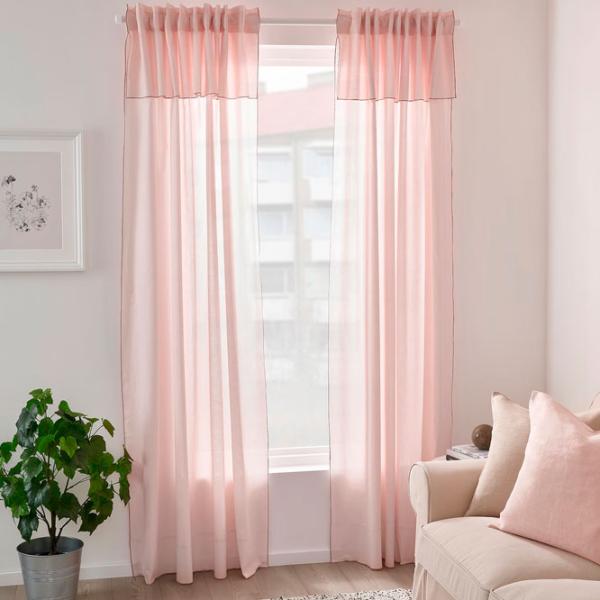 Шторы Ikea Moalisa Розовый / Вискоза photo 2
