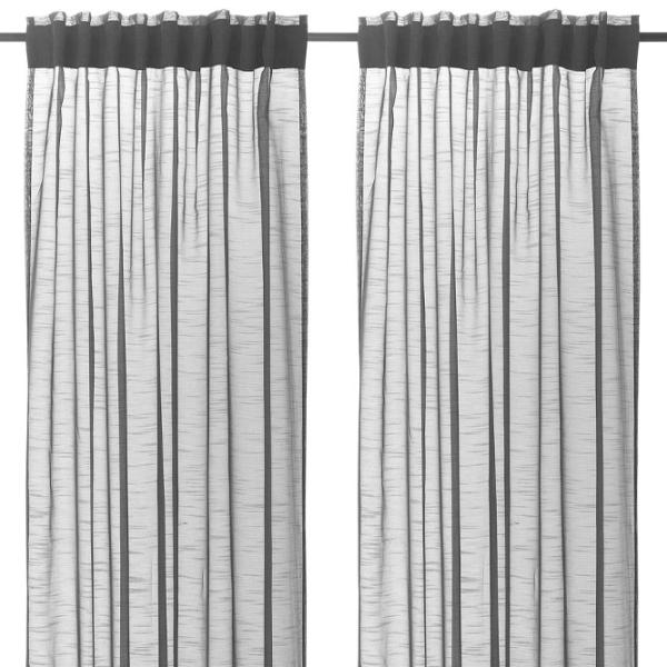 Шторы Ikea Gjertrud Серый / Полиэстер photo 1