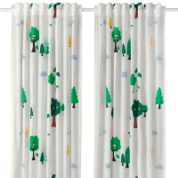 Шторы Ikea Brummig Белый / Хлопок