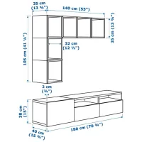 Living Ikea Besta/Eket Non-modulară / White photo 4