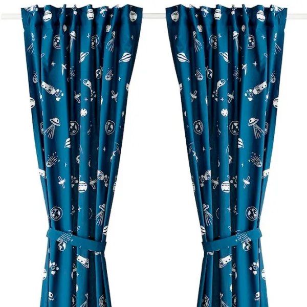 Шторы Ikea Aftonsparv Синий / Хлопок photo 1