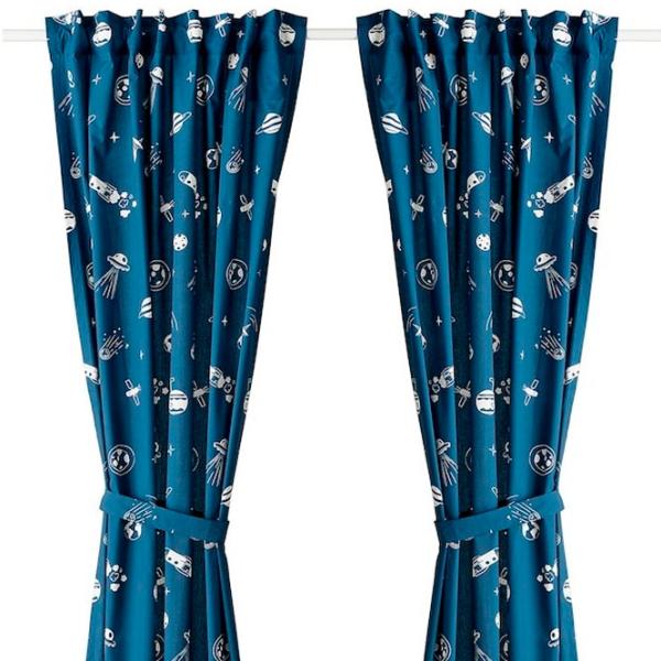 Шторы Ikea Aftonsparv Синий / Хлопок photo 1