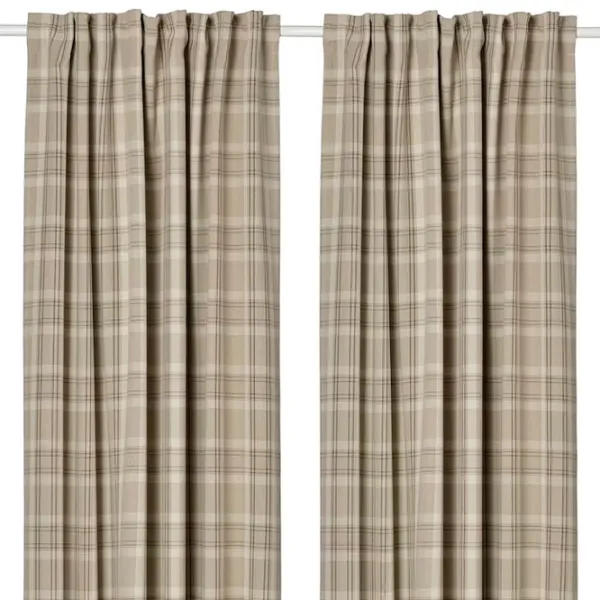 Шторы Ikea Haggveckmal Бежевый / Полиэстер photo 1