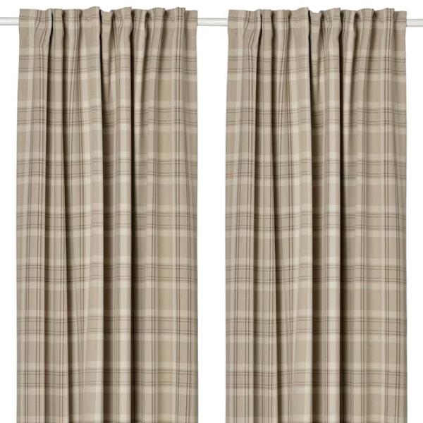 Шторы Ikea Haggveckmal Бежевый / Полиэстер photo 1