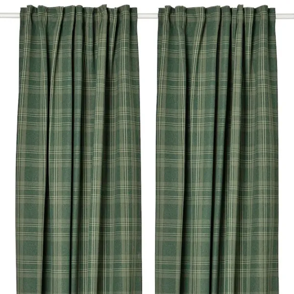 Шторы Ikea Haggveckmal Зеленый / Полиэстер photo 1