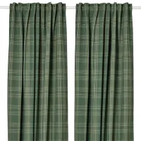 Шторы Ikea Haggveckmal Зеленый / Полиэстер