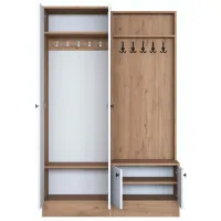 Dulap pentru antreu Mirage Meble P6/M5 PAL / White photo 2
