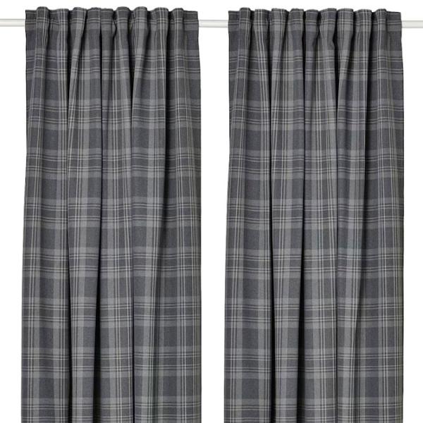 Шторы Ikea Haggveckmal Серый / Полиэстер photo 1