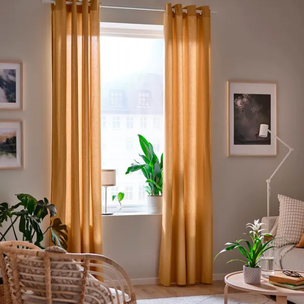 Шторы Ikea Moalina Желтый / Вискоза photo 2