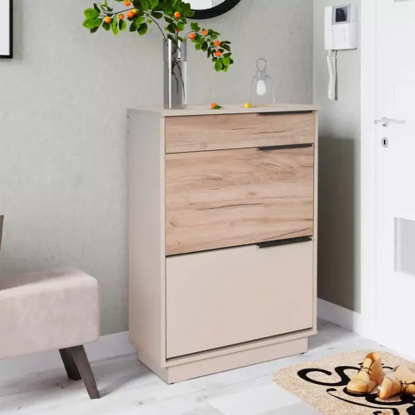 Тумба для обуви Modern Visit 97 x 60 x 35см /Gray Craft Oak /Кашемир photo 5