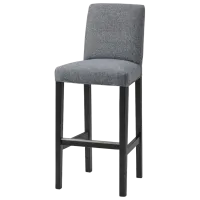 Барный стул Ikea Bergmund Текстиль / Дерево / Grey photo 2
