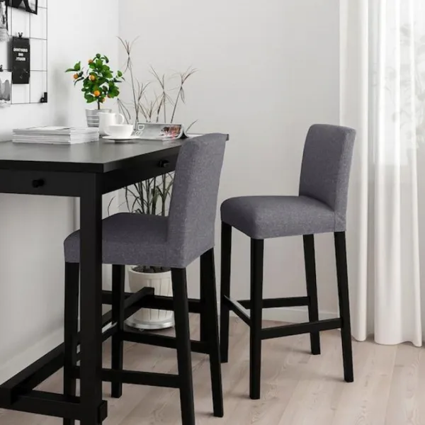 Барный стул Ikea Bergmund  Текстиль / Дерево / Grey photo 4 Барный стул Ikea Bergmund  Текстиль / Дерево / Grey photo 4