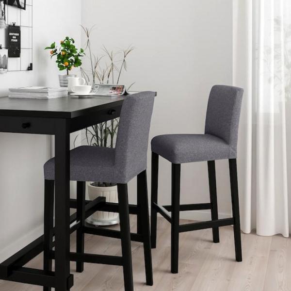 Барный стул Ikea Bergmund  Текстиль / Дерево / Grey photo 4 Барный стул Ikea Bergmund  Текстиль / Дерево / Grey photo 4