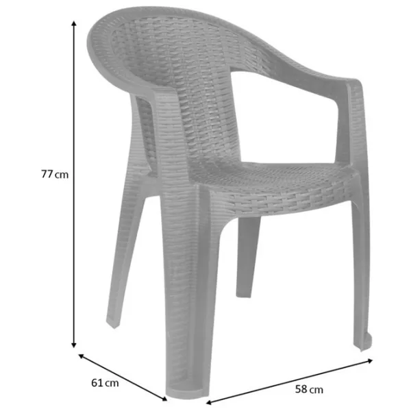 Садовый стул Heniver Bella Пластик / Пластик / Коричневый Brown photo 6 Садовый стул Heniver Bella Пластик / Пластик / Коричневый Brown photo 6