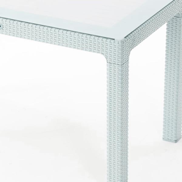 Masă de grădină Heniver Rattan Table Nepliabil / White White photo 5
