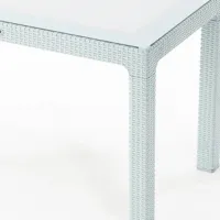 Masă de grădină Heniver Rattan Table Nepliabil / White White photo 5