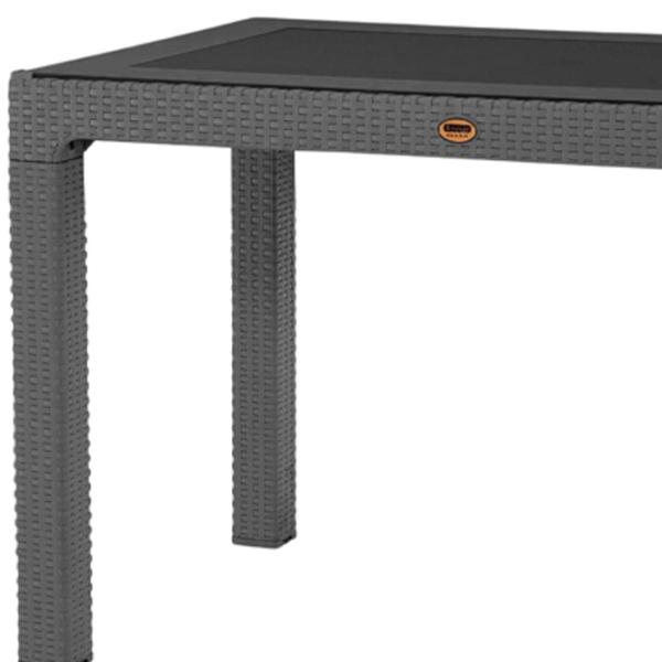 Masă de grădină Heniver Rattan Table Nepliabil / Antracit Antracite photo 2