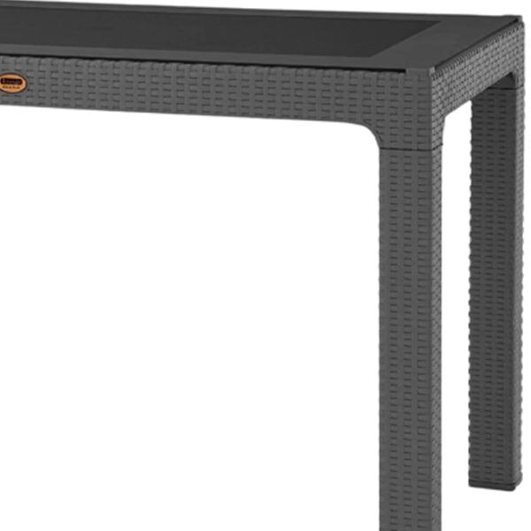 Masă de grădină Heniver Rattan Table Nepliabil / Antracit Antracite photo 4