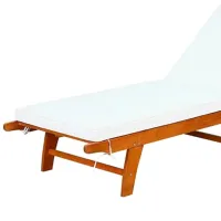 Șezlong Costway OP70346 Lemn / Pânză / Brown White photo 2