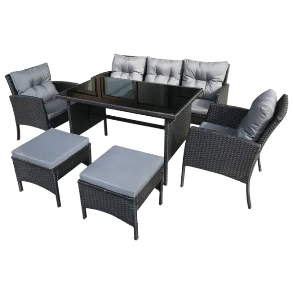 Set mobilă terasă GardenLine ABI7541 Plastic / Plastic / Plastic / Black photo 1