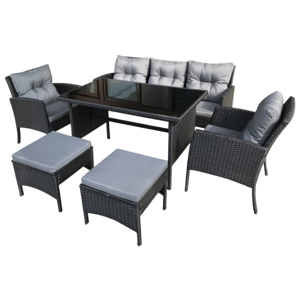 Set mobilă terasă GardenLine ABI7541 Plastic / Plastic / Plastic / Black photo 1