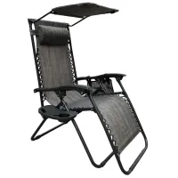 Шезлонг Saska Garden 1020204 Сталь / Текстиль / Серый Черный