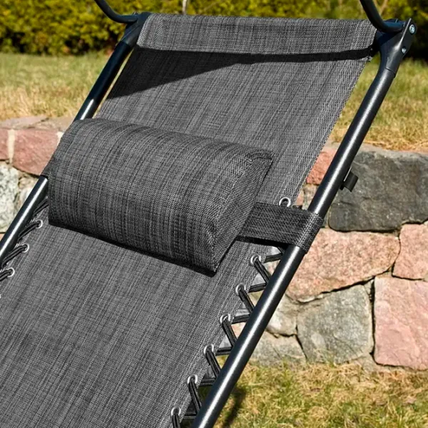Șezlong Saska Garden 1020204 Oțel / Textil / Gray Black photo 6