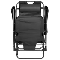 Șezlong Enero Camp 1065502 Metal / Oxford / Black Black photo 8