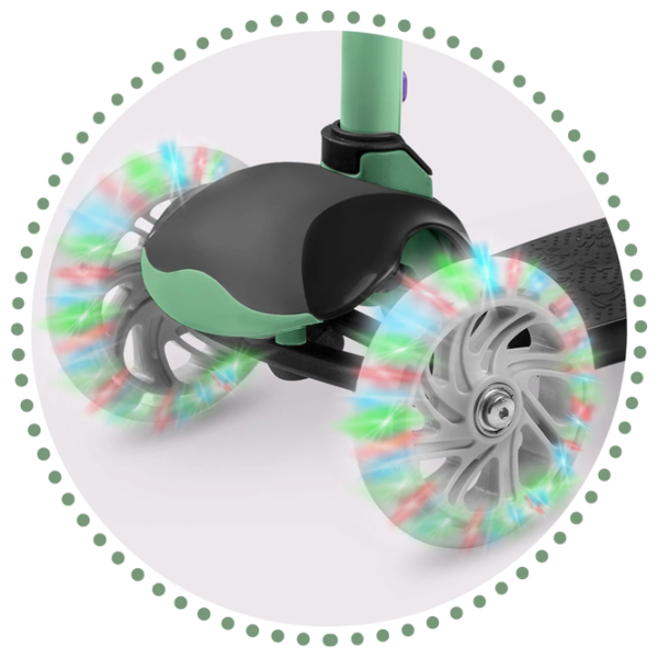 Trotinetă pentru copii cu trei roți Ricokids Loco (5642275) 25 kg/ Green photo 8