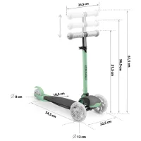 Детский трёхколёсный самокат Ricokids Loco (5642275) 25 кг/ Зеленый photo 9