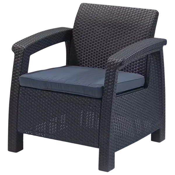 Set mobilă grădină Heniver Novara 3+1+1+T Polipropilenă / Plastic / Polipropilenă / Anthracite photo 3