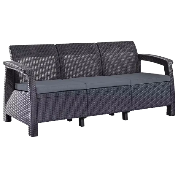 Set mobilă grădină Heniver Novara 3+1+1+T Polipropilenă / Plastic / Polipropilenă / Anthracite photo 4