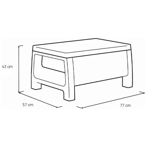 Set mobilă grădină Heniver Novara 3+1+1+T Polipropilenă / Plastic / Polipropilenă / Anthracite photo 5