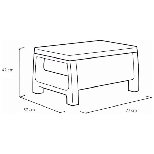 Set mobilă grădină Heniver Novara 3+1+1+T Polipropilenă / Plastic / Polipropilenă / Anthracite photo 5