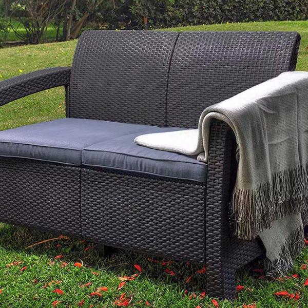 Set mobilă grădină Heniver Novara 3+1+1+T Polipropilenă / Plastic / Polipropilenă / Anthracite photo 11