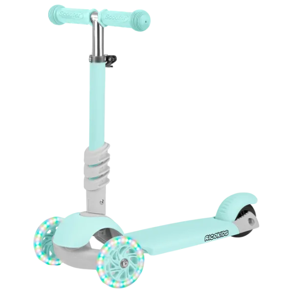 Trotinetă pentru copii cu trei roți Ricokids Buggy (5642234) 30 kg/ Mint photo 2