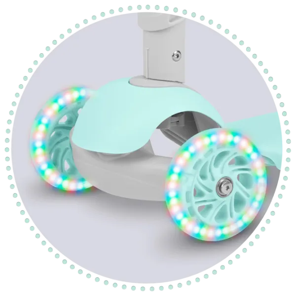 Trotinetă pentru copii cu trei roți Ricokids Buggy (5642234) 30 kg/ Mint photo 5