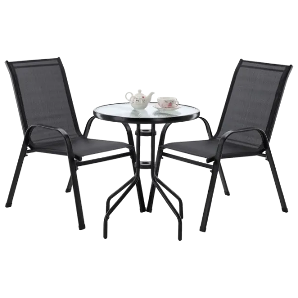Set mobilă grădină GardenLine SAD5895 Plastic / Metal / Plastic / Black photo 1