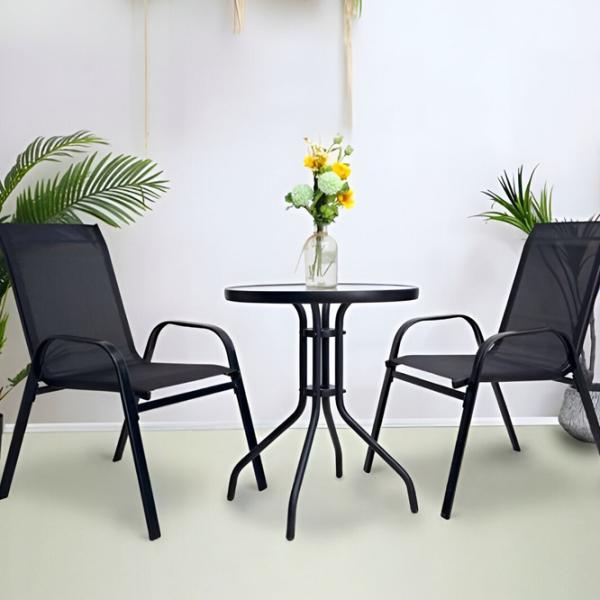 Set mobilă grădină GardenLine SAD5895 Plastic / Metal / Plastic / Black photo 4