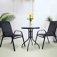 Set mobilă grădină GardenLine SAD5895 Plastic / Metal / Plastic / Black photo 4