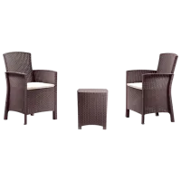 Set mobilă grădină Bica Lido Polipropilenă / Polipropilenă / Rattan artificial / Brown