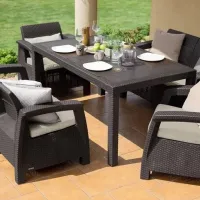 Set mobilă grădină Keter Corfu II Plastic / Plastic / Plastic / Brown photo 2